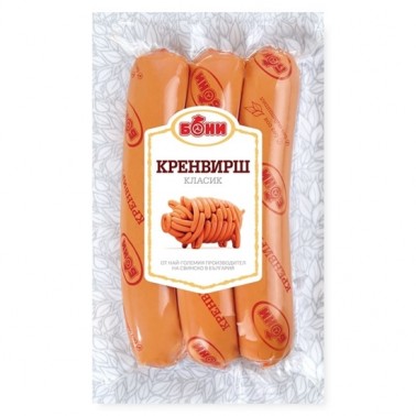 FRANKFURTER, CLASSIC 3PC VACUUM 300G "BONI" 12PCS IN A BOX, PRICE PER PCS.