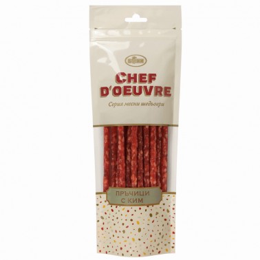 SAUSAGE STICKS WITH CARAWAY SEEDS 120GR CHEF D`OEUVRE "BONI" 10PCS IN PACK, PRICE PER PCS.