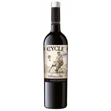 WINE RED CYCLE CABERNET FRANK MERLOT 0.75L 13% "BRATYA MINKOVI" 6PCS IN PACK, PRICE PER PCS.