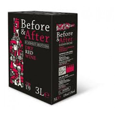 WINE BEFORE AND AFTER 3L RED 13.5% "BRATYA MINKOVI" 3PCS IN PACK, PRICE PER PCS.