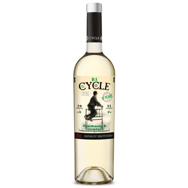 WINE WHITE CYCLE CHARDONNAY & COLOMBAR 0.75L 13% "BRATYA MINKOVI" 6PCS IN PACK, PRICE PER PCS.