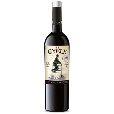 WINE RED CYCLE PINOT NOIR MERLOT 0.75L 13% "BRATYA MINKOVI" 6PCS IN PACK, PRICE PER PCS.