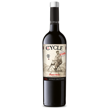 WINE RED CYCLE PINOT NOIR 0.75L 13.5% "BRATYA MINKOVI" 6PCS IN PACK, PRICE PER PCS.