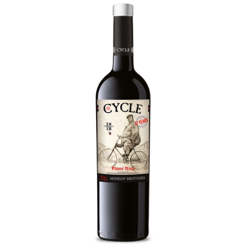 WINE RED CYCLE PINOT NOIR 0.75L 13.5% "BRATYA MINKOVI" 6PCS IN PACK, PRICE PER PCS.