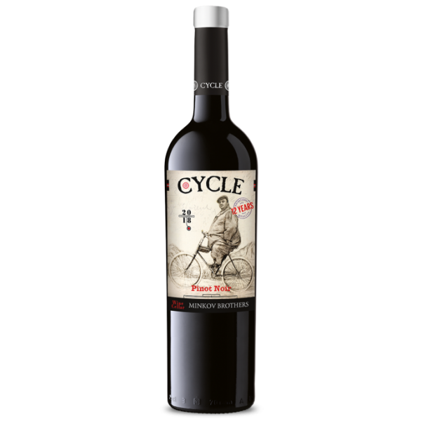 WINE RED CYCLE PINOT NOIR 0.75L 13.5% "BRATYA MINKOVI" 6PCS IN PACK, PRICE PER PCS.