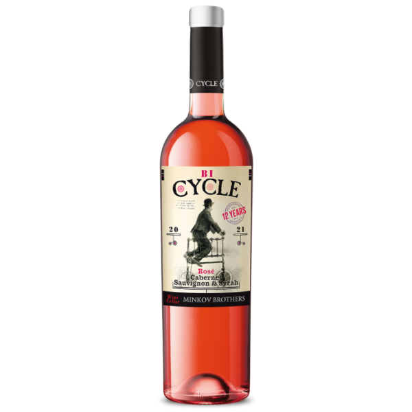 WINE ROSÉ CYCLE 0.75L 13.5% "BRATYA MINKOVI" 6PCS IN PACK, PRICE PER PCS.
