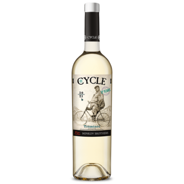 WINE WHITE CYCLE TRAMINER 0.75L 13% "BRATYA MINKOVI" 6PCS IN PACK, PRICE PER PCS.