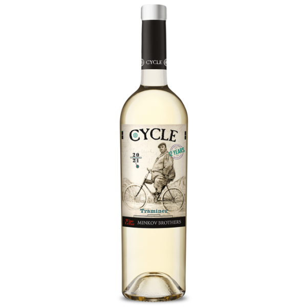 WINE WHITE CYCLE TRAMINER 0.75L 13% "BRATYA MINKOVI" 6PCS IN PACK, PRICE PER PCS.