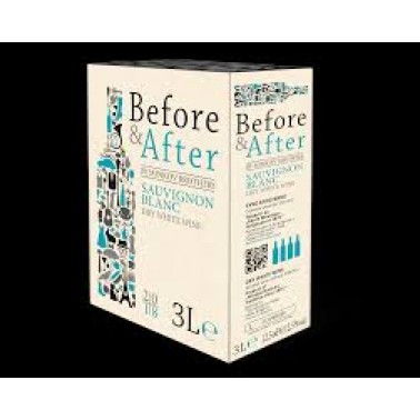 WINE BEFORE AND AFTER 3L SAUVIGNON BLANC 12.5% "BRATYA MINKOVI" 3PCS IN PACK, PRICE PER PCS.