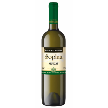 WINE WHITE SOPHIA MUSCAT KARNOBAT 0.75L 12% "SAVOY CLUB" 6PCS IN PACK, PRICE PER PCS.