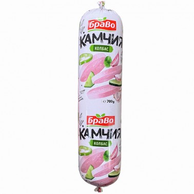 BOILED SALAMI KAMCHIYA 700GR ARTIFICIAL INTESTINE "BRAVO" PRICE PER PCS.