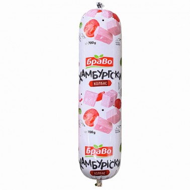 BOILED SALAMI HAMBURG 700GR ARTIFICIAL INTESTINE "BRAVO" PRICE PER PCS.