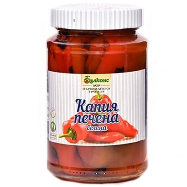 RED PEPPER BAKED PICKLED WITHOUT VINEGAR 470GR "BULCONS", 6PCS IN BOX, PRICE PER PCS.