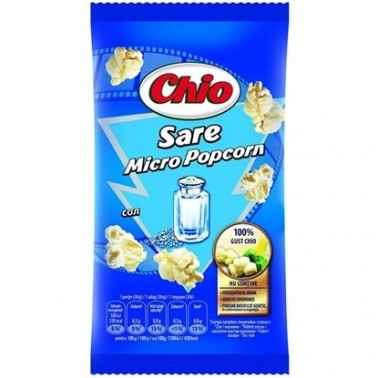 MICRO POPCORN SALT 80GR "CHIO CHIPS" 32PCS IN BOX, PRICE PER PCS.