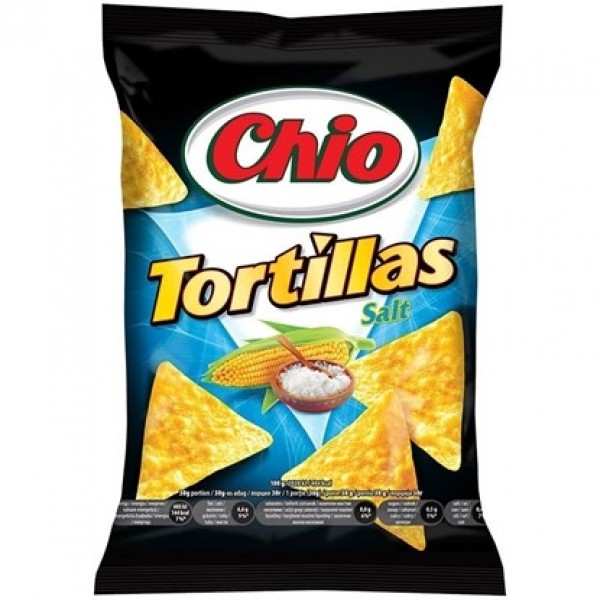 CHIPS CHIO TORTILLA ORIGINAL 125GR "CHIO CHIPS" 10PCS IN BOX, PRICE PER PCS.