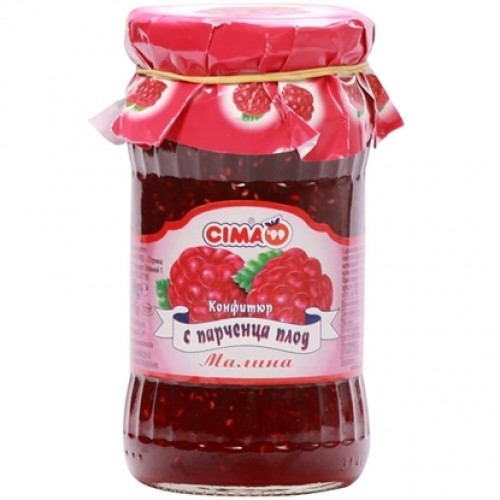RASPBERRY JAM WHOLE FRUIT 360GR "CIMA" 6PCS IN BOX, PRICE PER PCS.