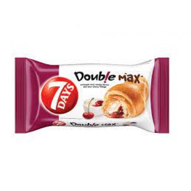 CROIASSANT 7DAYS DOUBLE SOUR CHERRY VANILLA 15% GRATIS 92GR "CHIPITA" 20PCS IN BOX, PRICE PER PCS.