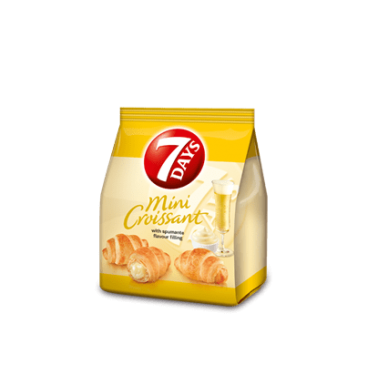 MINI CROISSANT 7DAYS 185GR CHAMPAGNE "CHIPITA" 8PCS IN BOX, PRICE PER PCS.
