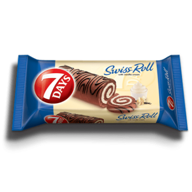 ROLL CAKE 7DAYS VANILLA DECORATION 200GR "CHIPITA" 20PCS IN BOX, PRICE PER PCS.