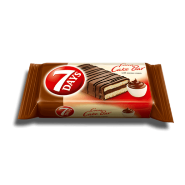 7DAYS CAKE BAR COCOA GLAZE 32GR "CHIPITA" 16PCS IN BOX, PRICE PER BOX.
