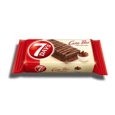 7DAYS CAKE BAR COCOA DECORATION 30GR "CHIPITA" 16PCS IN BOX, PRICE PER BOX.