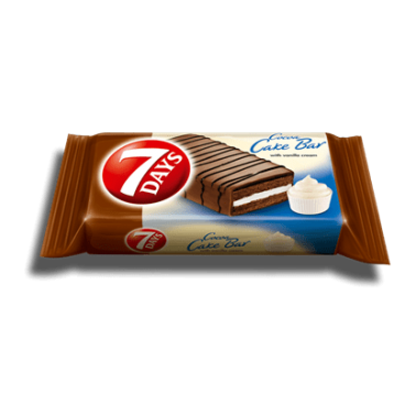 7DAYS CAKE BAR VANILLA GLAZE 32GR "CHIPITA" 16PCS IN BOX, PRICE PER BOX.