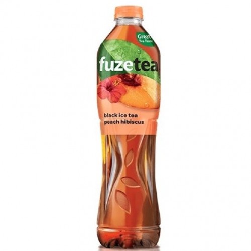 FUZETEA BLACK ICE TEA PEACH AND HIBISCUS 1.5L "COCA COLA" 6PCS IN PACK, PRICE PER PCS.