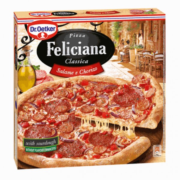PIZZA FELICIANA SALAMI AND CHORIZO 320GR "DR. OETKER", 5PCS IN BOX, PRICE PER PCS.