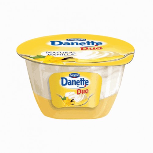 MILK DESSERT DANETTE DUO 115GR VANILLA "DANONE" 12PCS IN PACK, PRICE PER PCS.