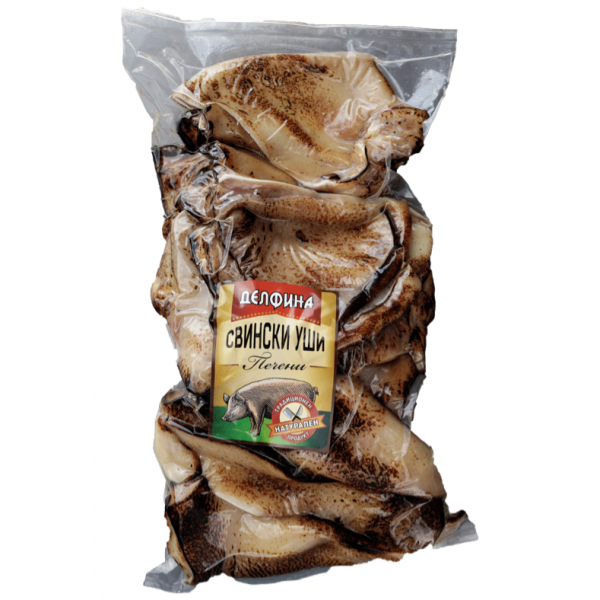 ROASTED PORK EARS FOR BBQ "DELFINA" PRICE PER KG.