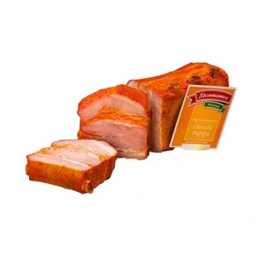 SMOKED PORK BREAST WITH BONE "DELIKATES" PRICE PER KG.