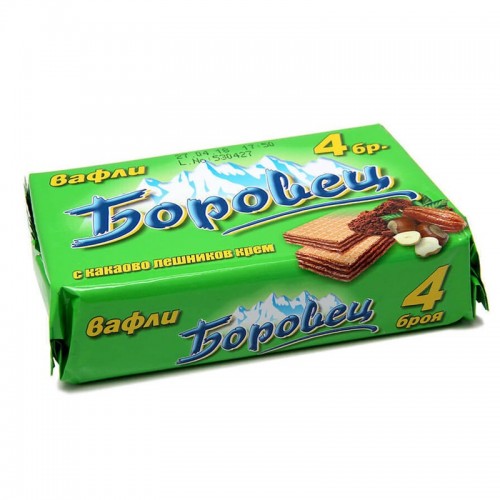 COCOA WAFER BOROVETS 120GR "DEN-NOSHT" 4PCS IN PACK, 60 PACKS IN BOX, PRICE PER PACK