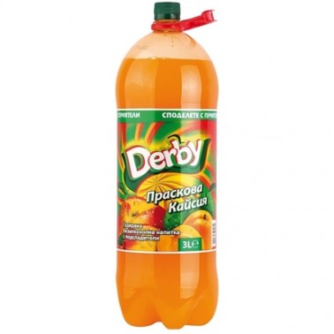 PEACH AND APRICOT CARBONATED DRINK 3L "DERBY" PRICE PER PCS.