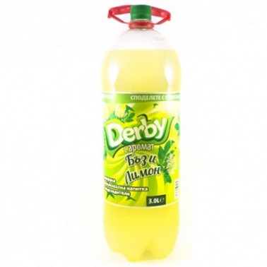 CARBONATED DRINK ELDERBERRY AND LEMON 3L "DERBY" PRICE PER PCS.