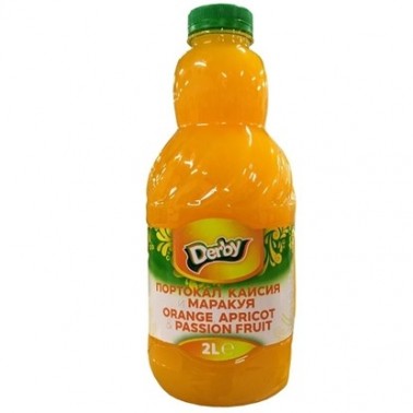PUNSCH DRINK PASSION FRUIT, ORANGE AND APRICOT  2L "DERBY" PRICE PER PCS.