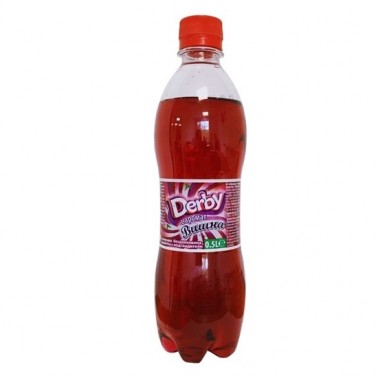 SOUR CHERRY CARBONATED DRINK 500ML "DERBY" 12PCS IN PACK, PRICE PER PCS.