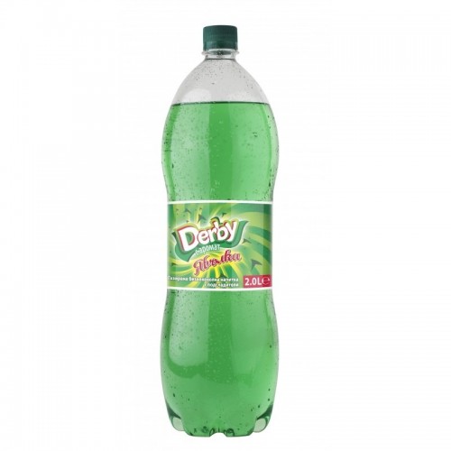 GREEN APPLE CARBONATED DRINK 2L "DERBY" 6PCS IN PACK, PRICE PER PCS.