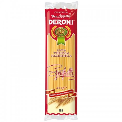 SPAGHETTI 400GR №6 "DERONI" PRICE PER PCS.