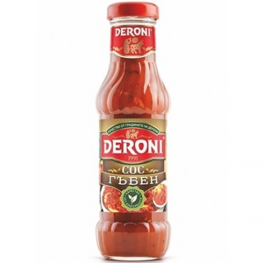 TOMATO SAUCE 325GR MUSHROOMS "DERONI" 6PCS IN BOX, PRICE PER PCS.