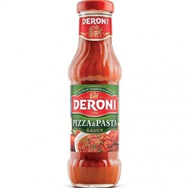 TOMATO SAUCE 325GR PIZZA AND PASTA "DERONI" 6PCS IN BOX, PRICE PER PCS.