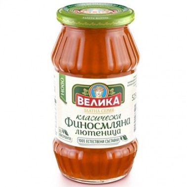 LYUTENITSA 525GR VELIKA FINELY GROUND CLASSIC "DERONI" 6PCS IN BOX, PRICE PER PCS.