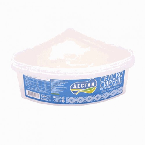 VILLAGE WHITE CHEESE 400GR PVC "DESTAN" 6PCS IN BOX, PRICE PER PCS.