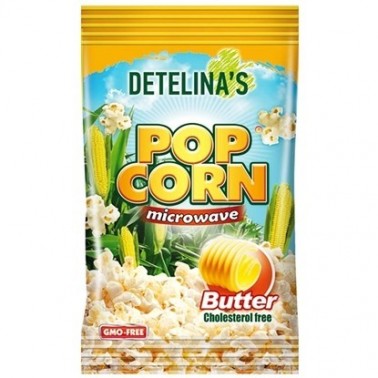 POPCORN MICROWAVE 75GR "DETELINA" 15PCS IN PACK, PRICE PER PCS.