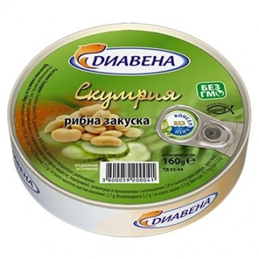 MACKEREL 160GR BREAKFAST "DIAVENA" 15PCS IN BOX, PRICE PER PCS.