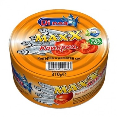 SPRAT FISH DI NIA 310GR TOMATO SAUCE "DIAVENA" 15PCS IN BOX, PRICE PER PCS.