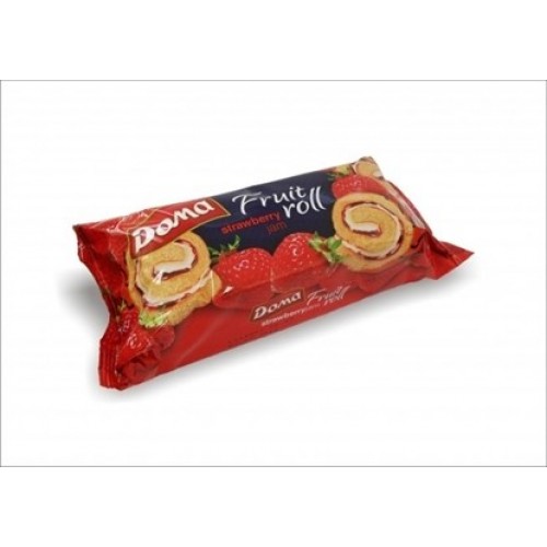 CAKEROLL STRAWBERRY 175GR "DOMA" 8PCS IN BOX, PRICE PER PCS.