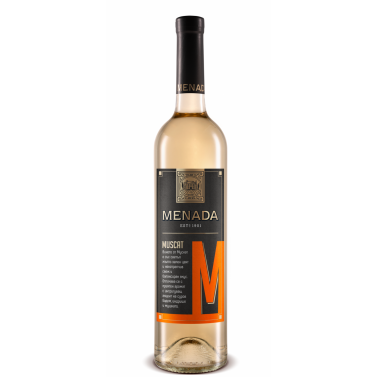 WINE WHITE MENADA MUSCAT 0.75L 12.5% ''DOMAIN MENADA" 6PCS IN PACK, PRICE PER PCS.