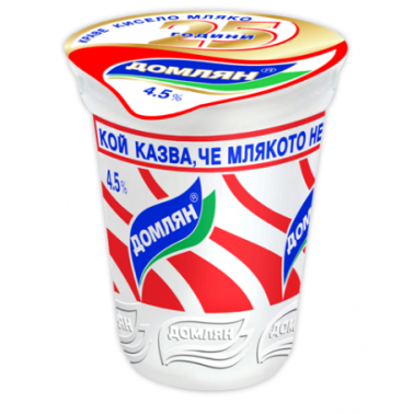 YOGHURT 4.5% 500GR "DOMLYAN" PRICE PER PCS.