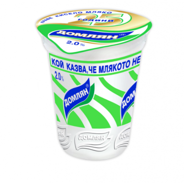 YOGHURT 2% 400GR "DOMLYAN" PRICE PER PCS.
