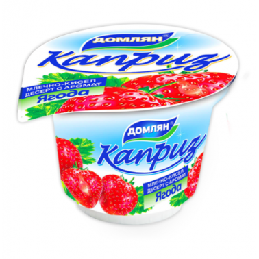 MILK SOUR DESSERT 200GR STRAWBERRY "DOMLYAN" PRICE PER PCS.